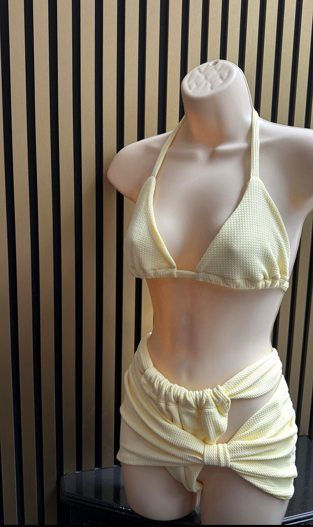 Yellow Three-piece bikini